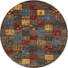 Sideview of Contemporary Brown Modern Rug, con1616