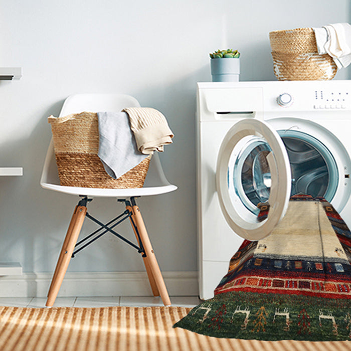 Machine Washable Contemporary Bakers Brown Rug in a Washing Machine, wshcon1617