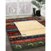 Contemporary Bakers Brown Modern Rug in Family Room, con1617