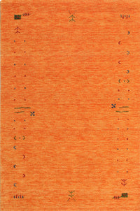 Machine Washable Contemporary Orange Red Rug, wshcon161