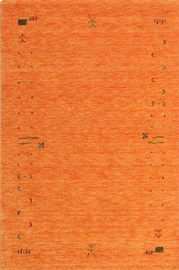 Machine Washable Contemporary Orange Red Rug, wshcon161