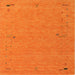 Sideview of Machine Washable Contemporary Orange Red Rug, wshcon161