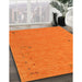 Machine Washable Contemporary Orange Red Rug in a Family Room, wshcon161