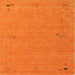 Square Contemporary Orange Red Modern Rug, con161