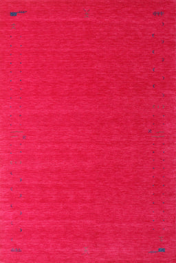 Machine Washable Contemporary Red Rug, wshcon1621
