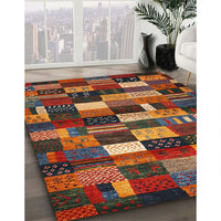 Contemporary Saffron Red Modern Rug, con1624