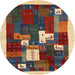 Sideview of Contemporary Brownish Green Modern Rug, con1626