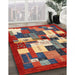 Machine Washable Contemporary Red Rug in a Family Room, wshcon1627