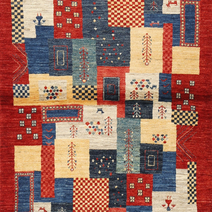 Machine Washable Contemporary Red Rug, wshcon1627