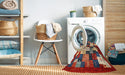 Machine Washable Contemporary Red Rug in a Washing Machine, wshcon1627