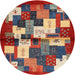 Square Machine Washable Contemporary Red Rug, wshcon1627