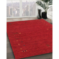 Contemporary Red Modern Rug, con162