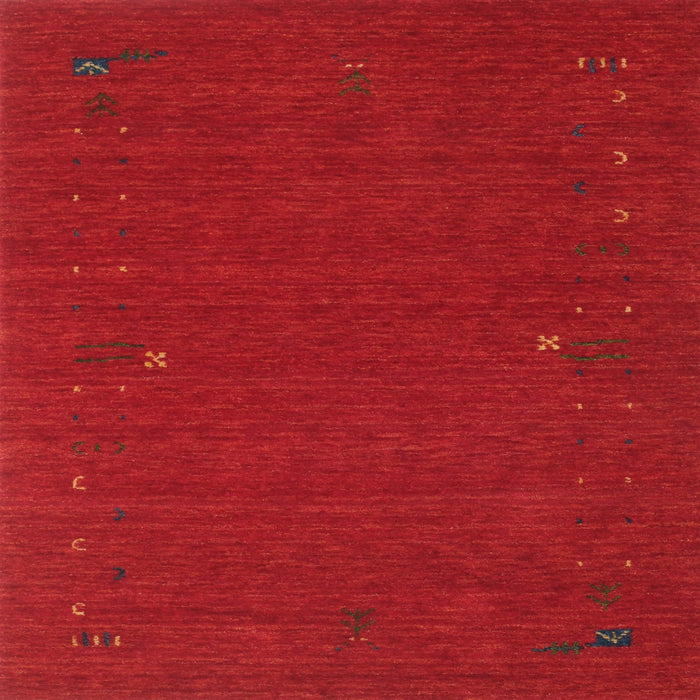Sideview of Machine Washable Contemporary Red Rug, wshcon162