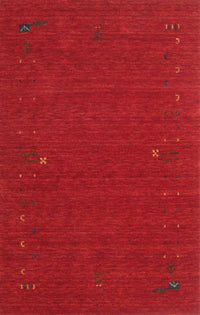 Machine Washable Contemporary Red Rug, wshcon162