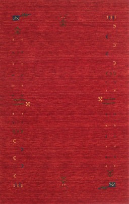 Machine Washable Contemporary Red Rug, wshcon162