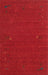 Machine Washable Contemporary Red Rug, wshcon162