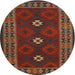 Sideview of Contemporary Reddish Brown Oriental Rug, con1630