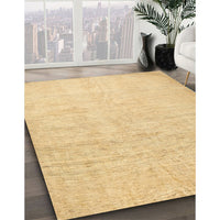 Contemporary Mustard Yellow Solid Rug, con1631