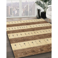 Contemporary Light Brown Modern Rug, con1632