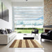 Square Machine Washable Contemporary Light Brown Rug in a Living Room, wshcon1632