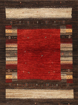 Contemporary Sienna Brown Modern Rug, con1633