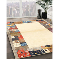 Contemporary Orange Salmon Pink Solid Rug, con1634