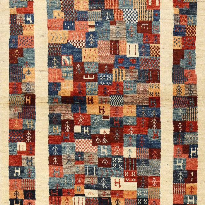 Contemporary Brown Red Modern Rug, con1635