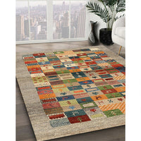 Contemporary Sienna Brown Modern Rug, con1636