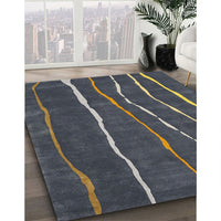 Contemporary Cloudy Gray Modern Rug, con1637