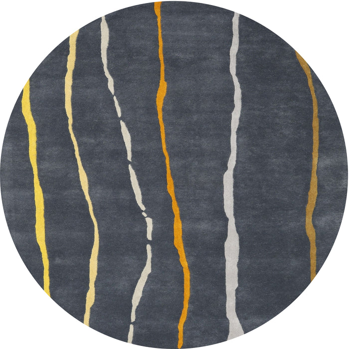 Sideview of Contemporary Cloudy Gray Modern Rug, con1637