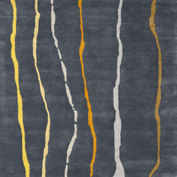 Square Contemporary Cloudy Gray Modern Rug, con1637