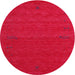 Square Machine Washable Contemporary Red Rug, wshcon1638