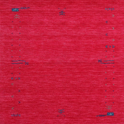 Square Contemporary Red Modern Rug, con1638
