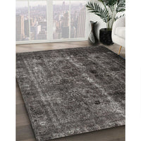 Contemporary Army Brown Modern Rug, con1639