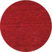 Square Machine Washable Contemporary Red Rug, wshcon163