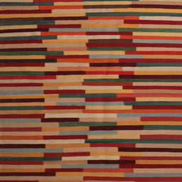 Sideview of Machine Washable Contemporary Tomato Red Rug, wshcon1642