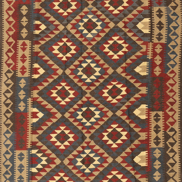 Contemporary Saffron Red Southwestern Rug, con1644