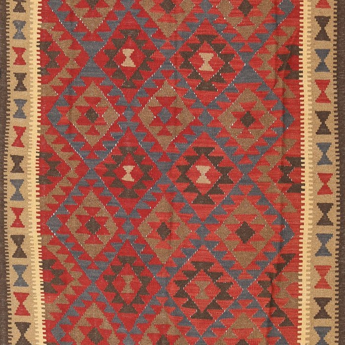 Machine Washable Contemporary Red Rug, wshcon1645