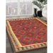 Contemporary Red Oriental Rug in Family Room, con1645