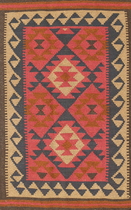 Machine Washable Contemporary Red Rug, wshcon1646