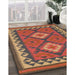 Contemporary Red Oriental Rug in Family Room, con1646