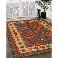 Contemporary Light Brown Southwestern Rug, con1648