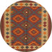 Sideview of Contemporary Light Brown Southwestern Rug, con1648