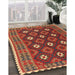 Contemporary Red Oriental Rug in Family Room, con1650