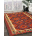 Contemporary Light Brown Oriental Rug in Family Room, con1651