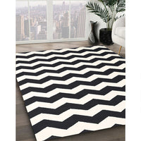 Contemporary Charcoal Black Modern Rug, con1652