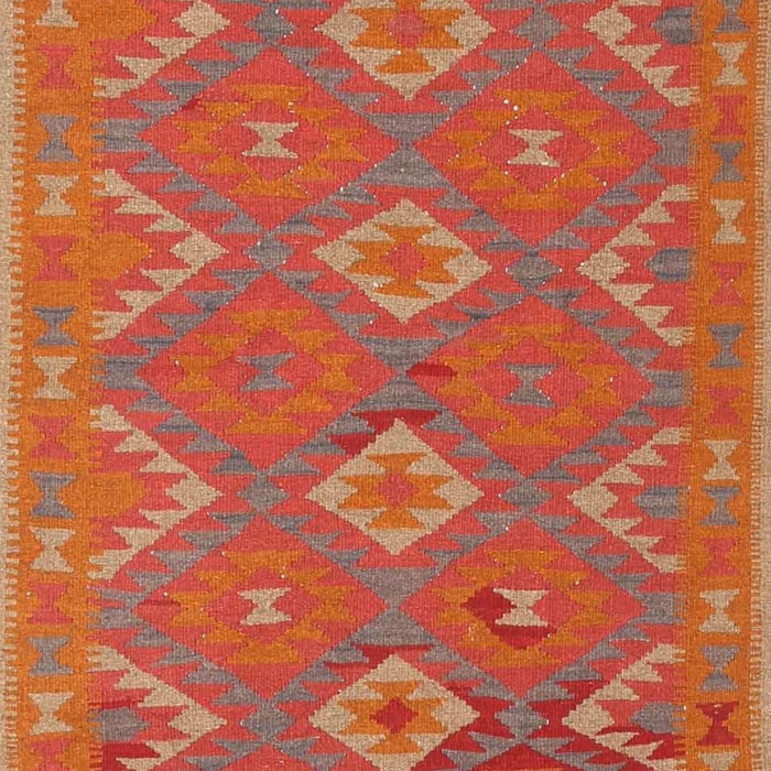 Contemporary Neon Red Oriental Rug, con1653