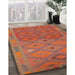 Contemporary Red Oriental Rug in Family Room, con1656