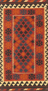 Machine Washable Contemporary Red Rug, wshcon1657