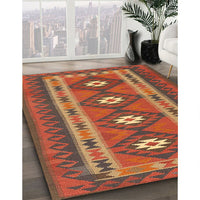 Contemporary Light Brown Oriental Rug, con1658